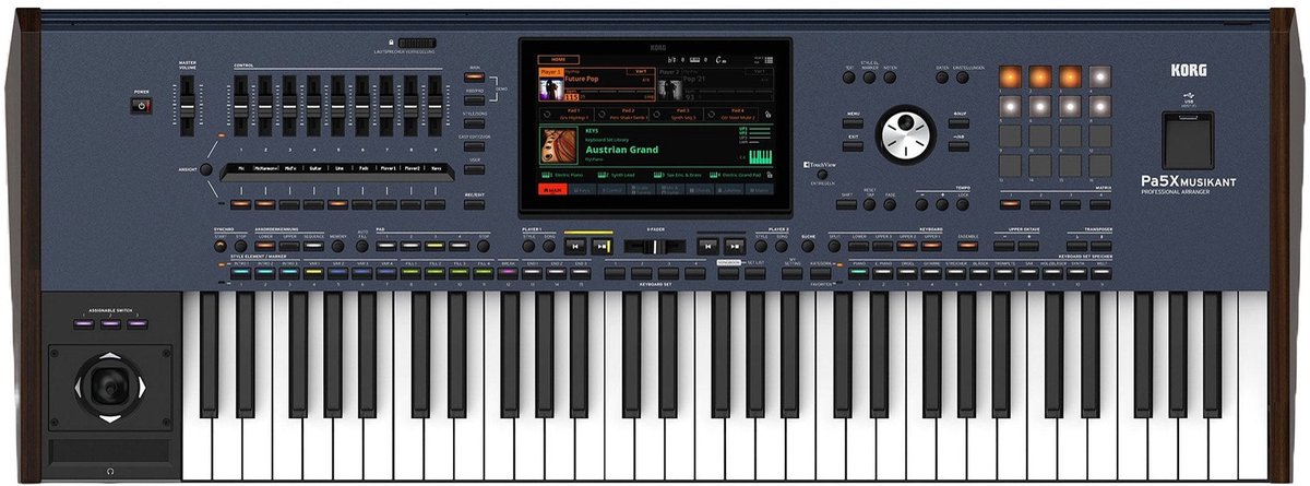 Korg Pa5X 61 MUSIKANT Arranger Keyboard met Aftertouch en Interface