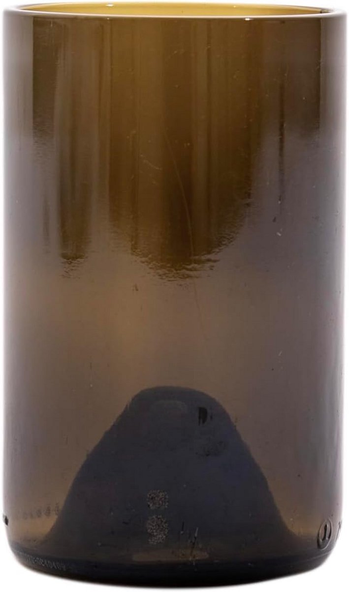 Set van 4 Olijfgroene Glazen van Gehard Glas, 350 ml