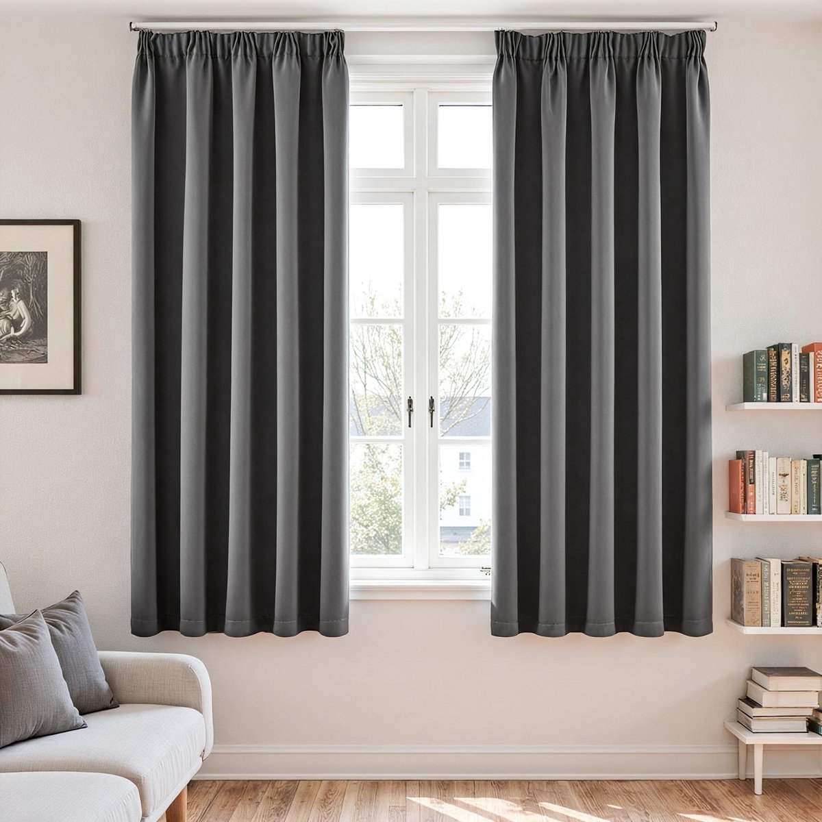 Opaal Gordijnen Set van 2, Verduisterend en Ondoorzichtig, Ideaal voor Slaapkamer en Woonk