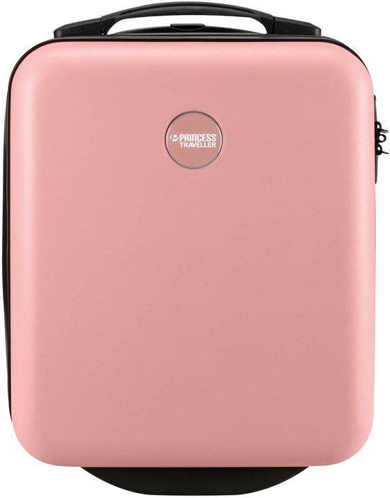 Princess Traveller PT01 - Valise cabine sous Bagage à main - 40 x 30 x 20 cm - Compatible avec Transavia, TUI, Vueling et WizzAir - Pink pivoine - ABS