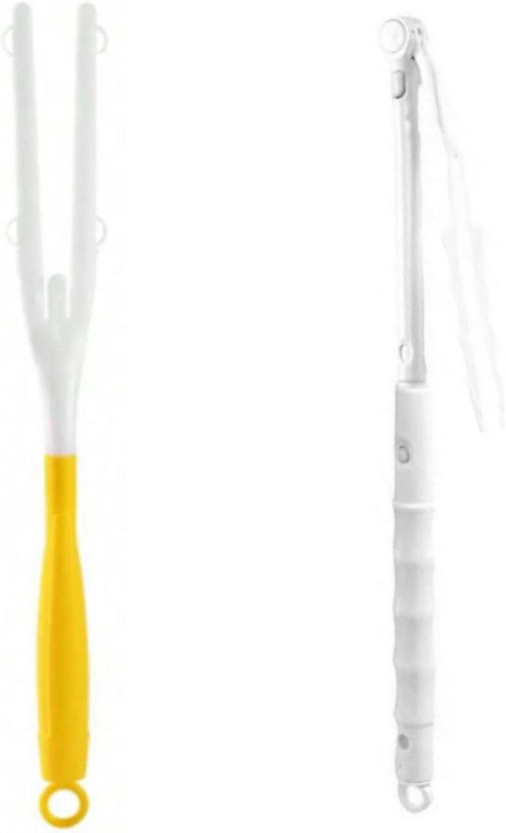 Set van 2 Verlengbare Stofwisser Handvatten - Telescopische Steel voor Schoonmaak
