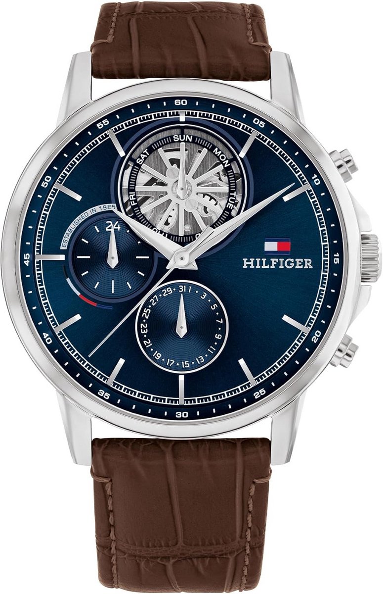 Heren Horloge Modern Klassiek Zilverkleurig of Zwart Band