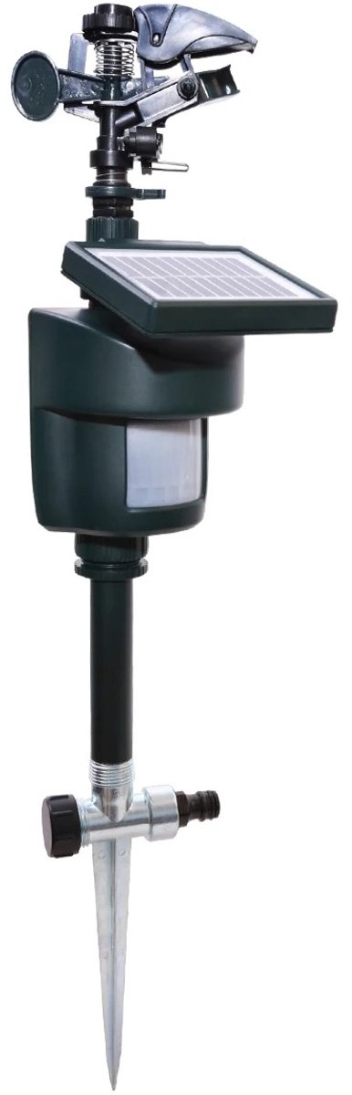 Milova Tuinsproeier - Dierenverjager - Zonne-energie - Infra rood - Bewegingssensor - Dierenverjager met watersproeier - Bereik tot 35m - 360° instelbaar
