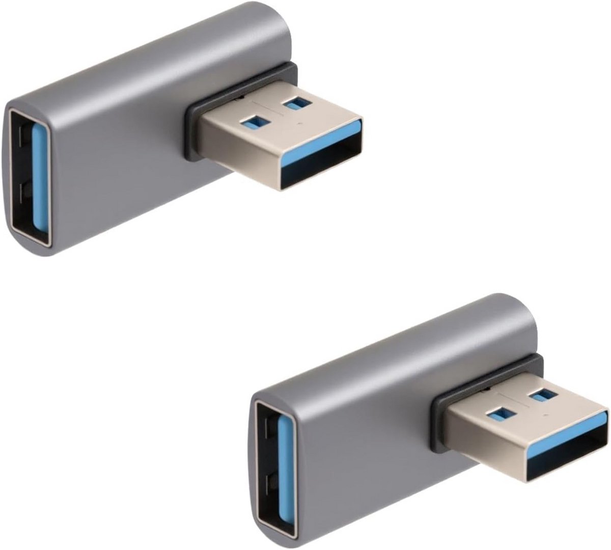 2 Stuks 90 Graden USB-A Verlenger Adapter Hoek Mannelijk naar Vrouwelijk USB 3.1
