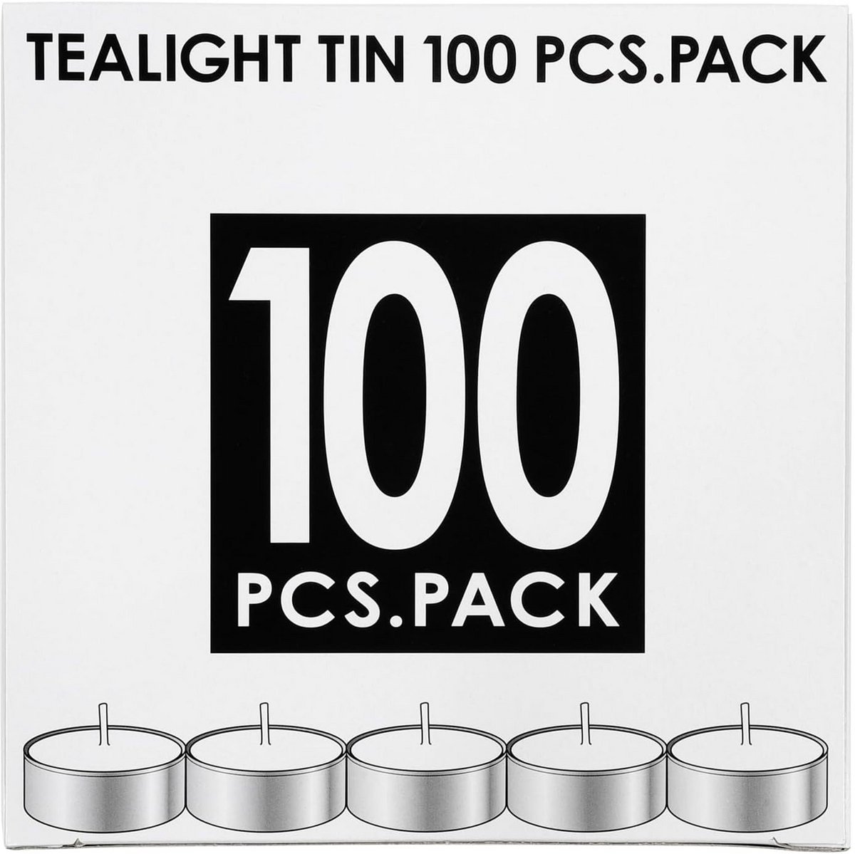 Theelichtjes Aluminium Cup 100 Stuks Geurloos