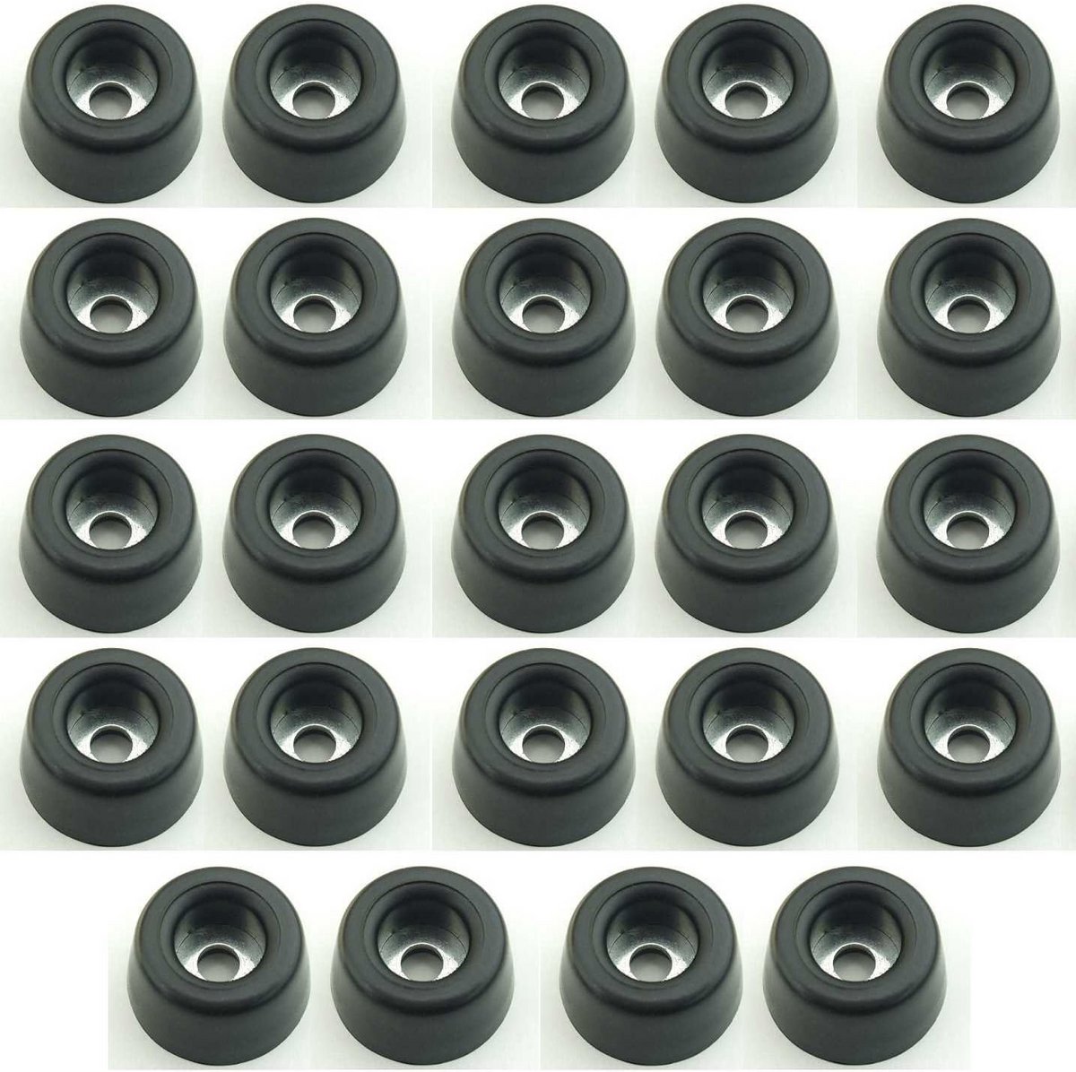 Set van 24 Rubberen Voetjes Zwart M24 voor Apparatuur
