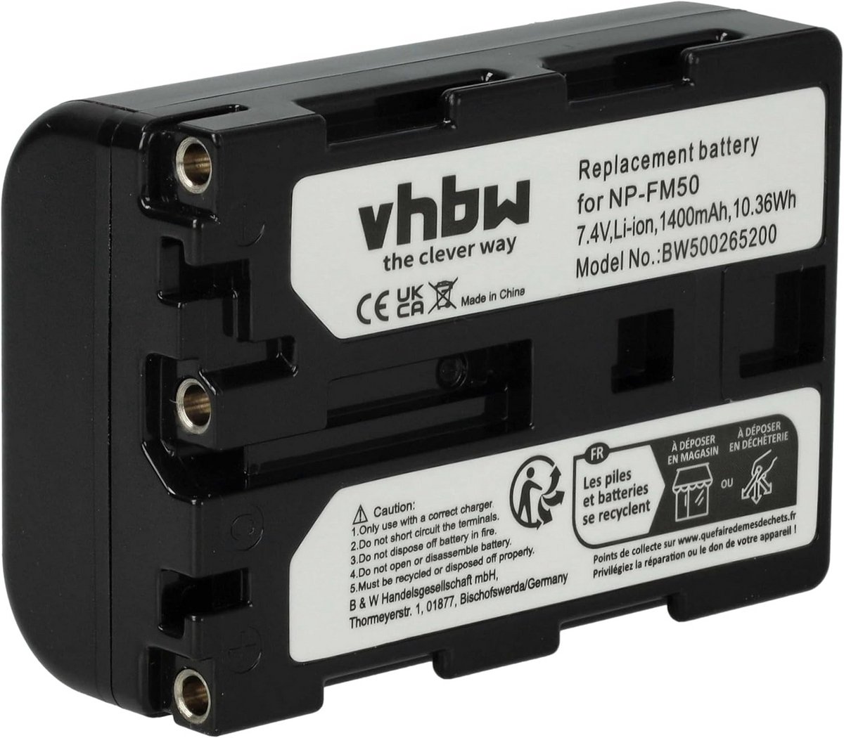 Hoogwaardige Li-Ion Accu voor Warmtebeeldcamera 1200mAh 7.2V