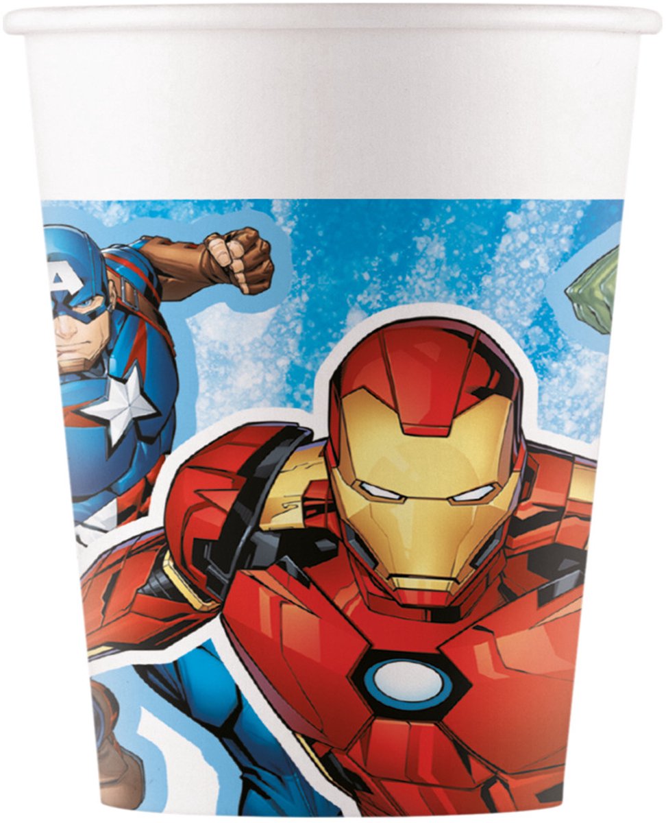 Avengers Evergreen papieren beker 8 stuks 200 ml FSC