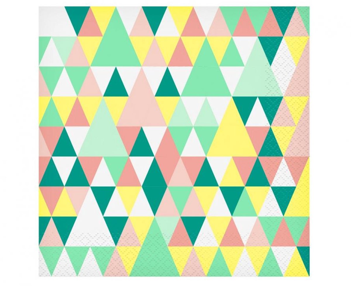 Kleur Groene Joy servet 20 dek 33x33 cm