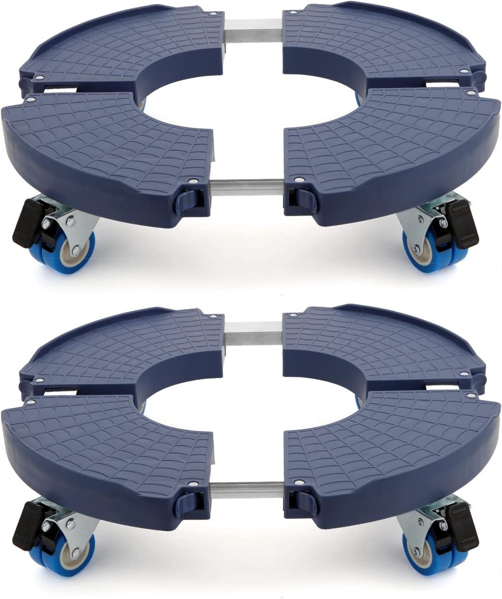 Plantentrolley op wieltjes - plantenonderzetter - Plantentrolley - Voor binnen en buiten - draagvermogen tot 200 kg - Blauw - 38 - 53cm - 2 stuks - van Imperatoris