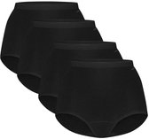 ten Cate Dames High waist – Ondergoed voor dames – Maat XL – 4-PACK – Zwart – Comfortabel Katoen Ondergoed – Ademend & Zacht – Voordeelverpakking