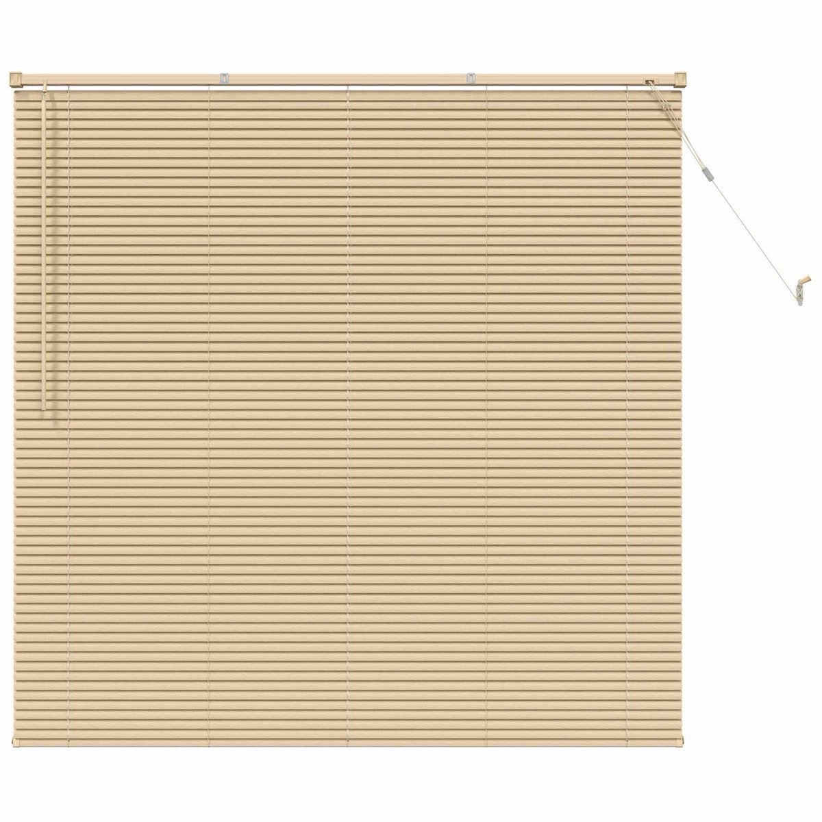 vidaXL - Venetiaanse - jaloezie - Lichtbruin - met - Patroon - 150 - x - 130 - cm - 25 - mm