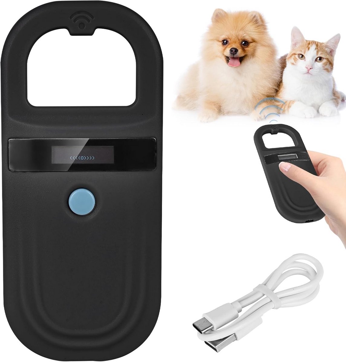 Draagbare RFID Dierenchip Lezer voor Huisdierenidentificatie en Beheer