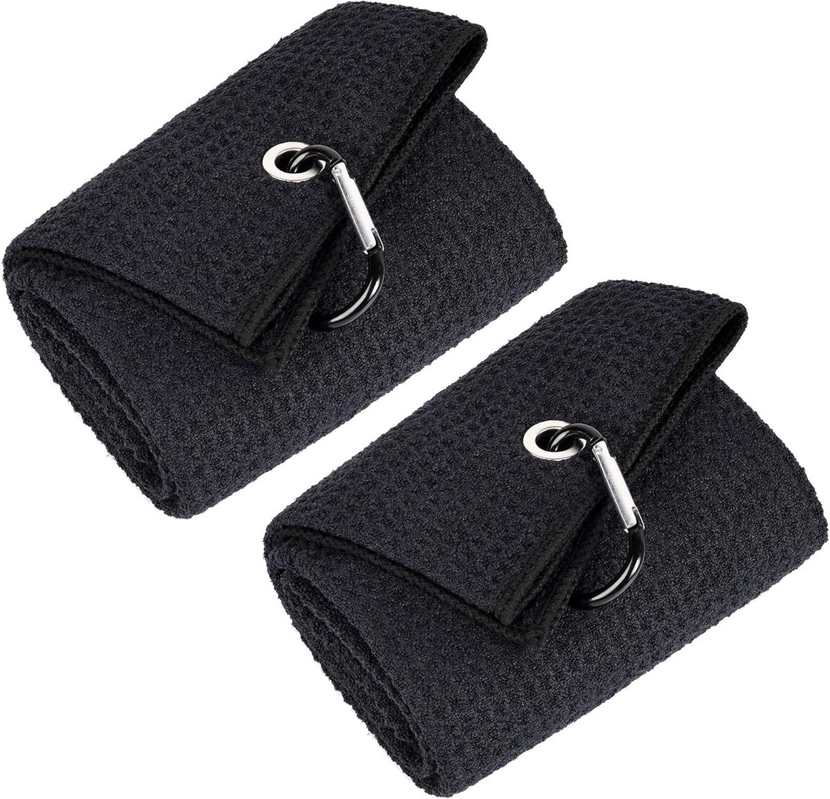 Golfhanddoek Microvezel XL met Wafelstructuur en Karabijnhaak - Opvouwbaar