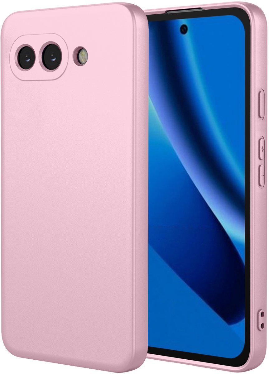 MobyDefend Hoesje - Geschikt voor Google Pixel 10a - Matte Siliconen Backcover - Licht Roze
