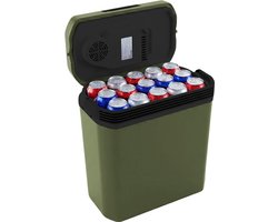 Auronic Koelbox Elektrisch 12V en 230 volt – 20L – Camping Koelkast – Auto – Koelen en Verwarmen – Frigobox – Groen