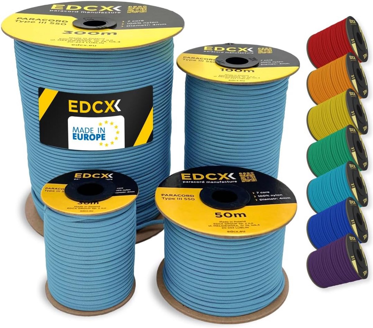 Sterk 4mm Paracord 550 Nylon Touw 50 Meter - Type III Multipurpose Kabel