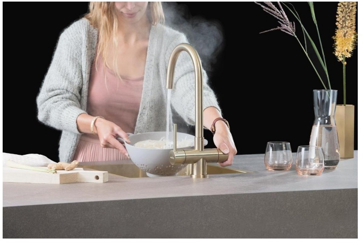 Selsiuz 351205 Push & Turn 3-in-1 Rond Gold Goud met Single Boiler