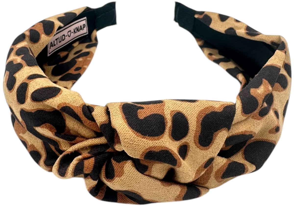 Altijd Knap - Haarband Panter met Knoop - Haarband met panterprint