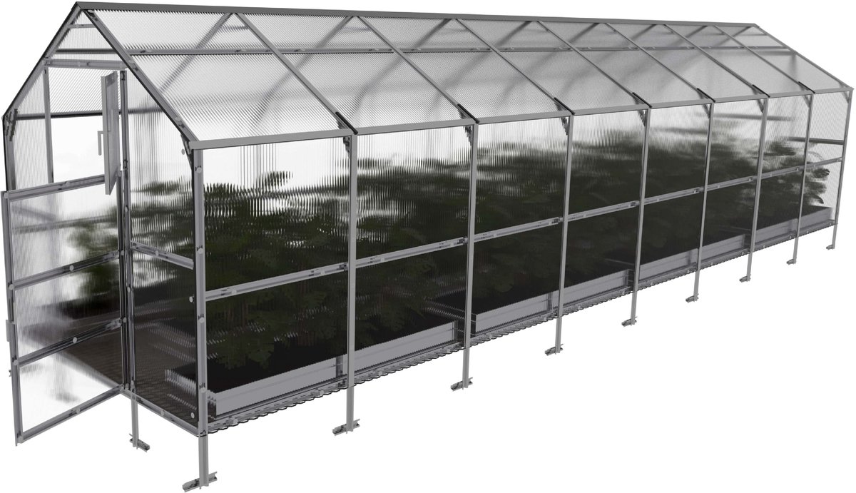 Klasika Polycarbonaat tuinkas 2,35x8m 18,8m² Bernard