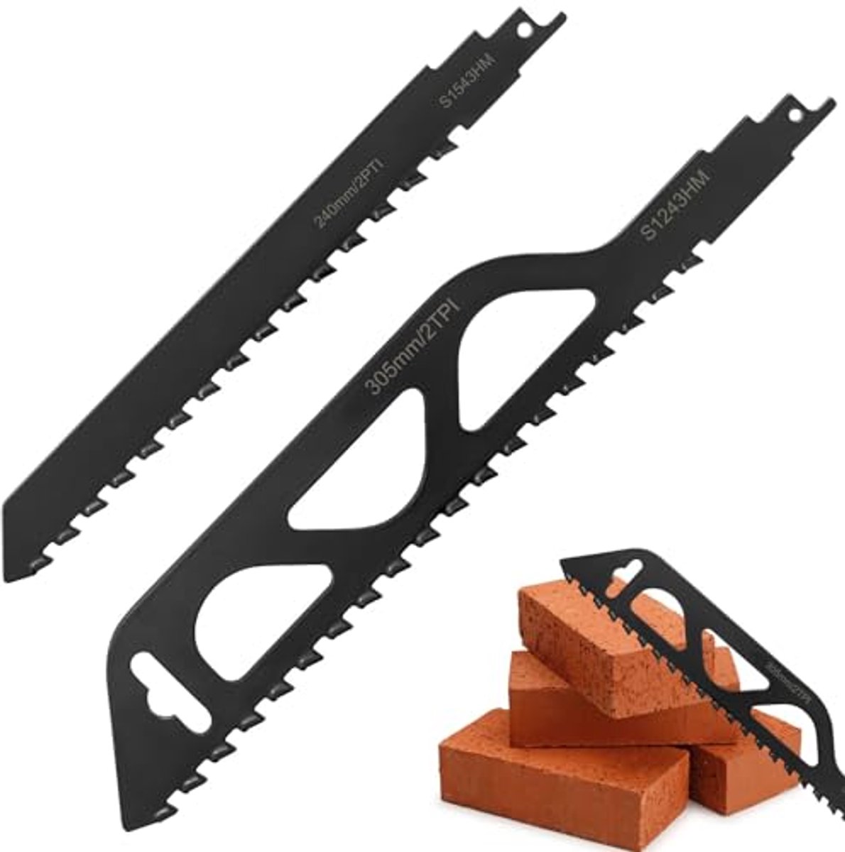 Reciprozagenzaagbladen - Hoogwaardige Carbide Set van 2 - 240mm en 305mm
