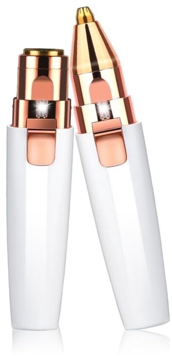 SNJY® Epilator - Gezichtsepilator Vrouw - Epilator Gezicht - 2-in-1 Wenkbrauwtrimmer en Gezichtshaarverwijderaar - 5V - Wit/Roze