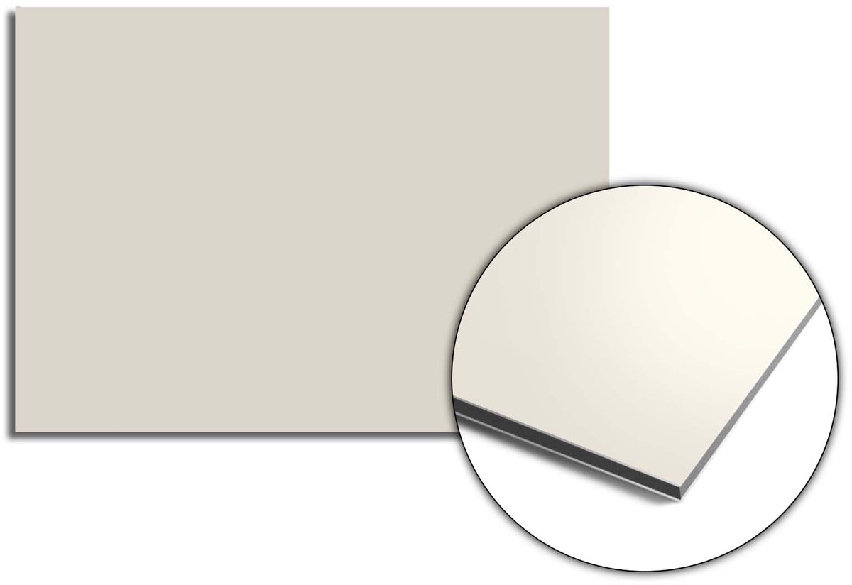 KitchenArt - Canolli Cream Spatscherm - 70x50 cm - Spatscherm Achterwand Keuken - Spatwand Keuken
