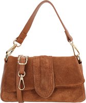 Leren schoudertas Hide & Stitches bruin - Beunk lederwaren