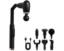 Massagepistool met lange steel voor diepe weefselmassage – 6 koppen en 6 snelheden