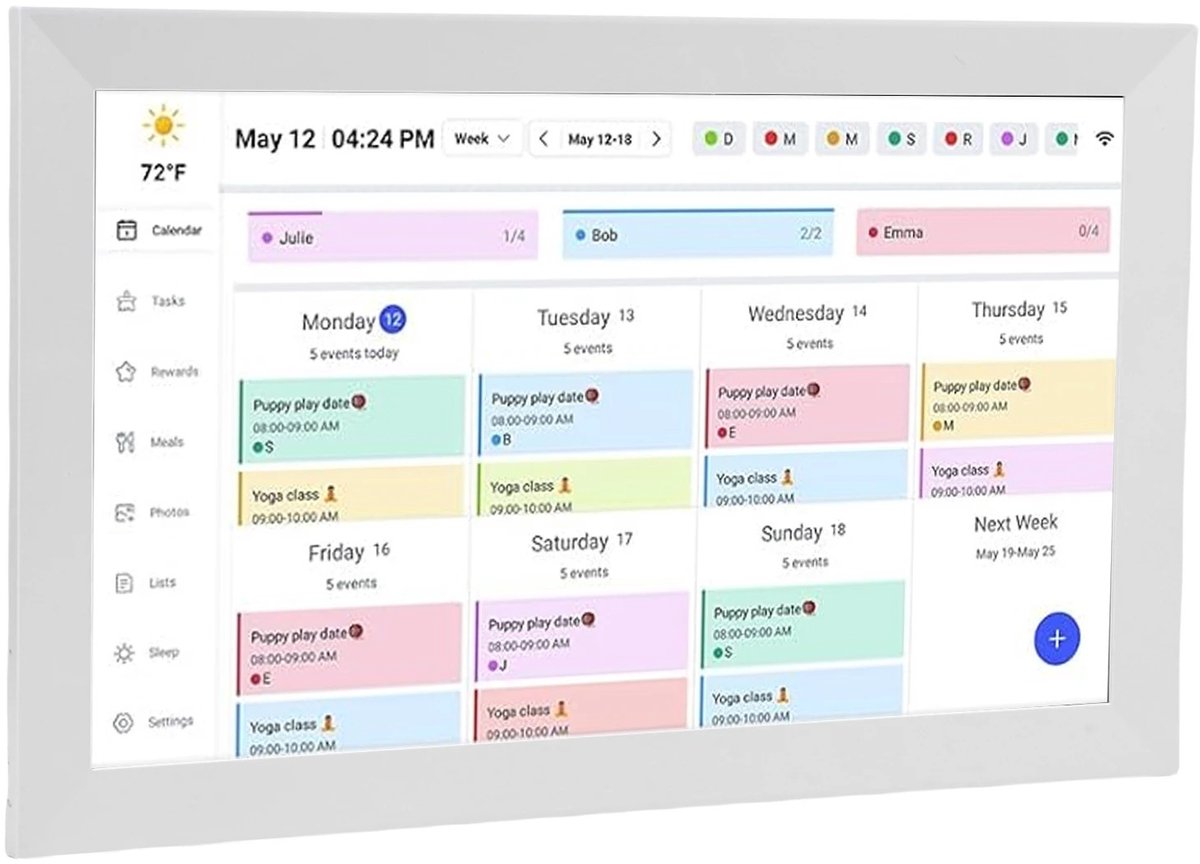 House of Balance Smart Familieplanner - Digitale familieplanner - Weekplanner - 15,6 Inch Touchscreen - Digitale Kalender - Gezinsplanner - WiFi - Full HD