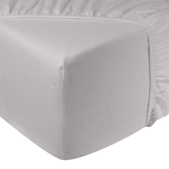 DoubleDry Drap-Housse Flanelle 180x200 cm Lits-Jumeaux - 100% Coton Doux - Élastique tout autour - écru