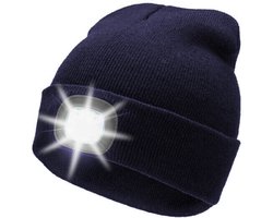 Muts met LED-Verlichting – USB Oplaadbare Hoofdlamp - Beanie - Unisex