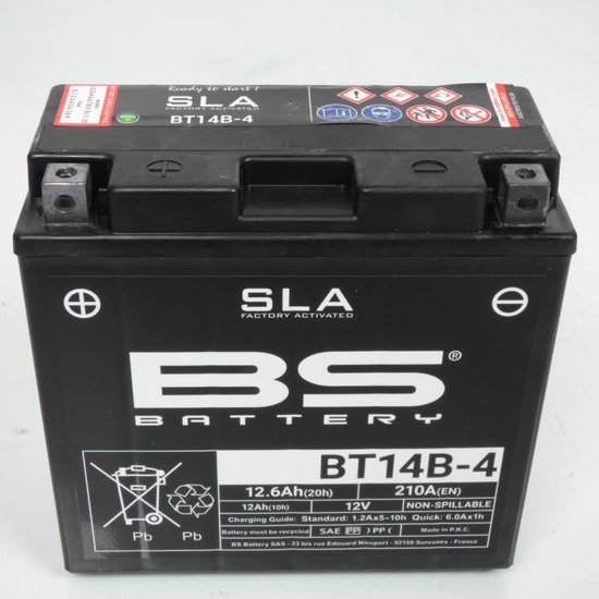 Batterie moto 12 volts BT14B-4 YT14B-4 batterie moto quad scooter chez Batterie moto 12 volts BT14B-4 YT14B-4 batterie moto quad scooter chez