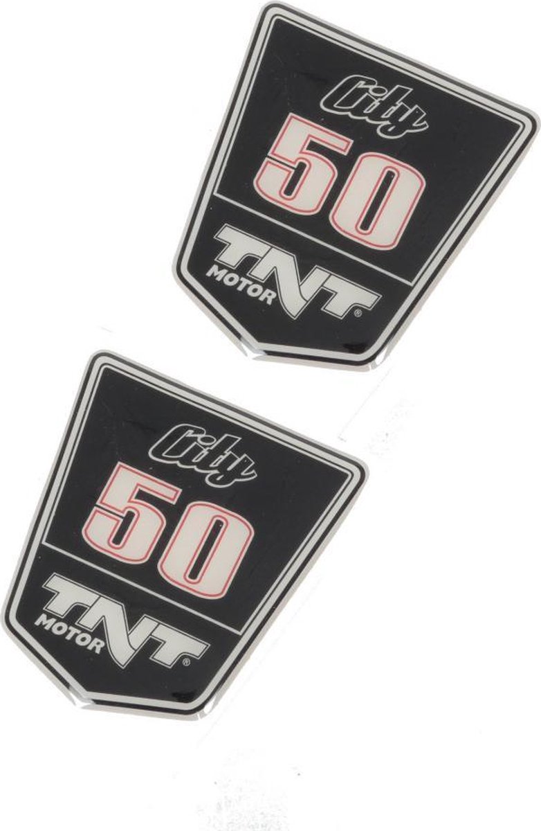 paar logobadges stickers voor mini moto tnt motor city dax