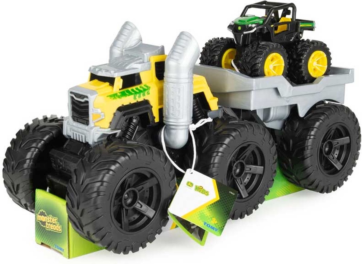 JOHN DEERE MONSTER TREADS ROARING REV UP HAULER.
