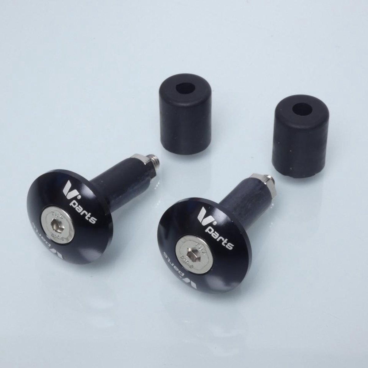 Embout de guidon Vparts pour moto scooter quad anodisé noir 32252 Neuf