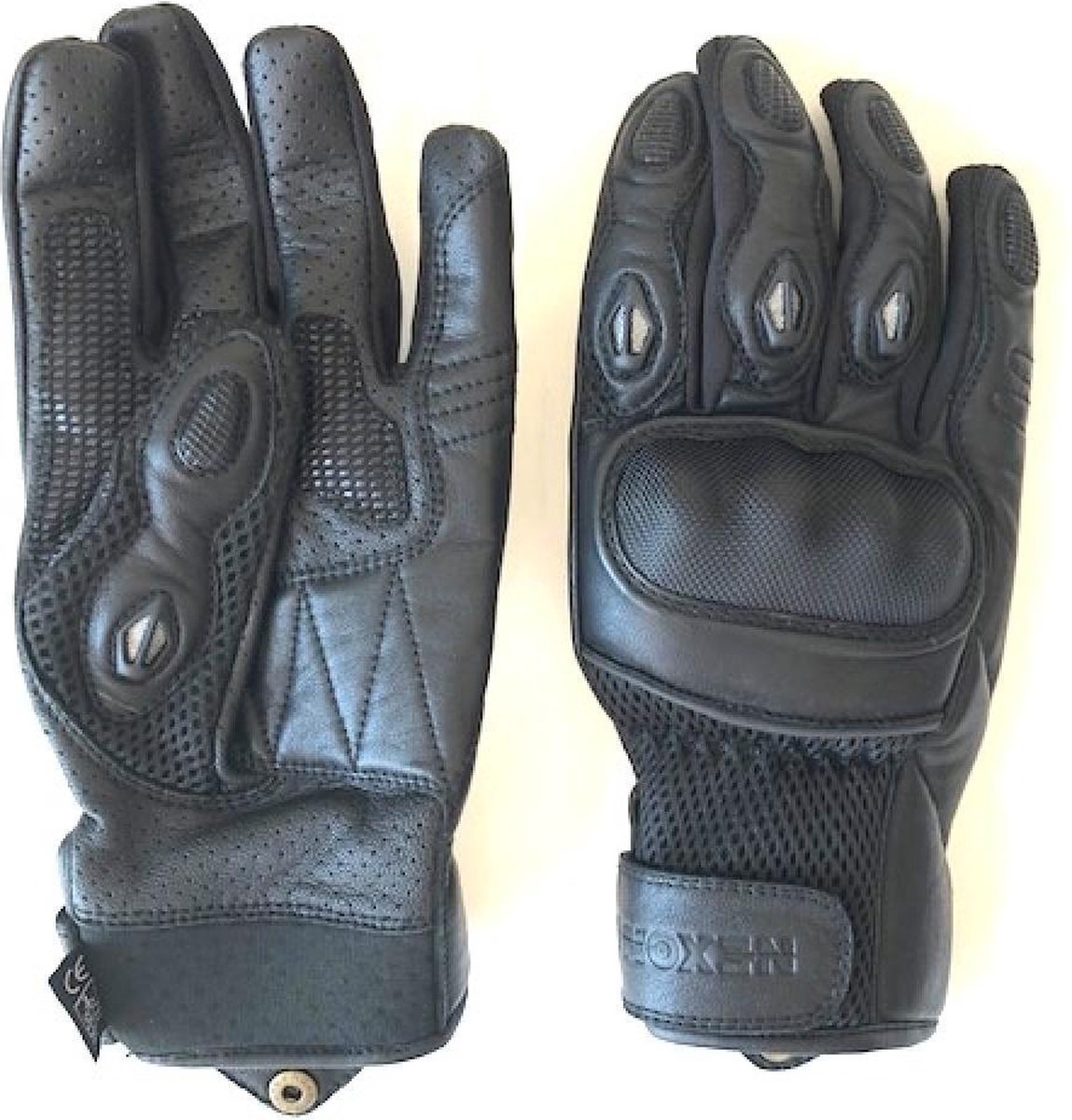Nexone zomer motorhandschoen voor heren Nexone maat XS Bari zwart leer nieuw
