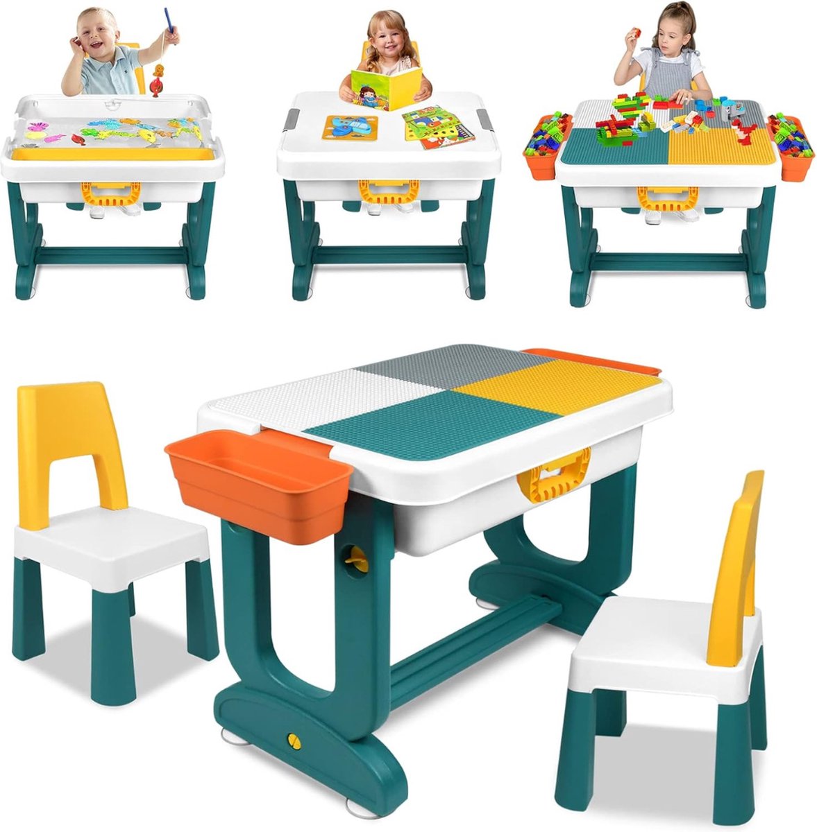 White-Label® Kinderbureau - Kindertafel voor Jongen en Meisje - Tekentafel - Verstelbaar