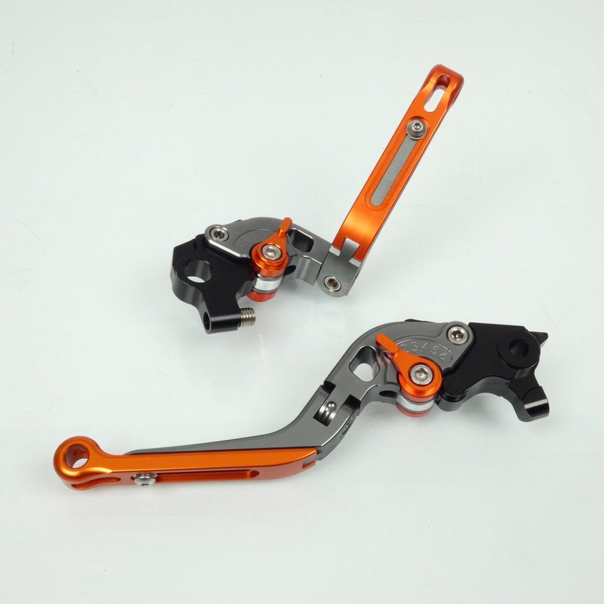 mad rechter remhendel voor ktm 690 enduro r 2014-2017 titanium en oranje geanodiseerd nieuw