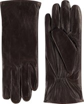 Leren handschoenen dames model Stafford Color: Espresso, Size: 7.5