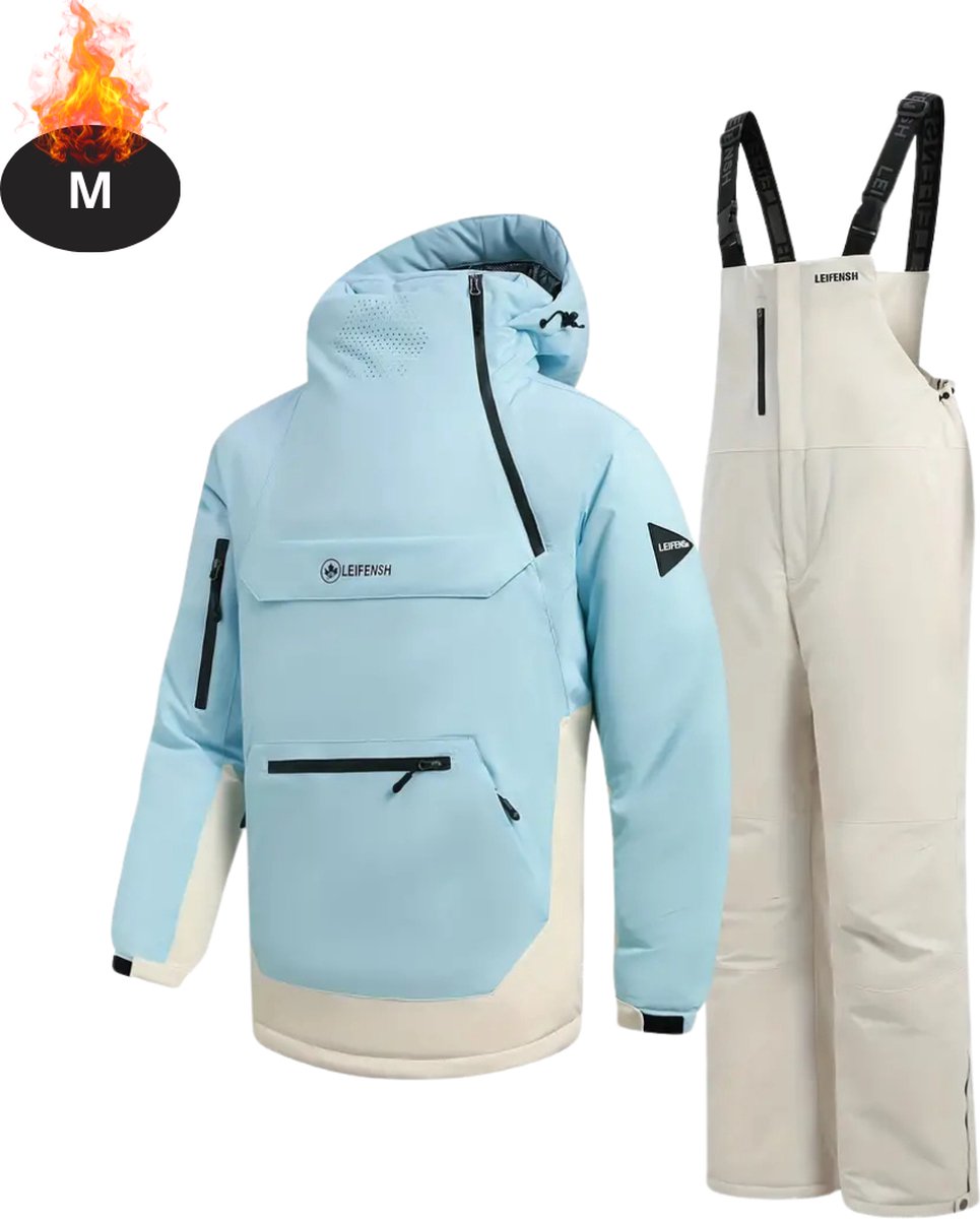 Bovista Skipak SkiBroek Skijas Ski Suit Wintersport Heren 2-Delig Lichtblauw