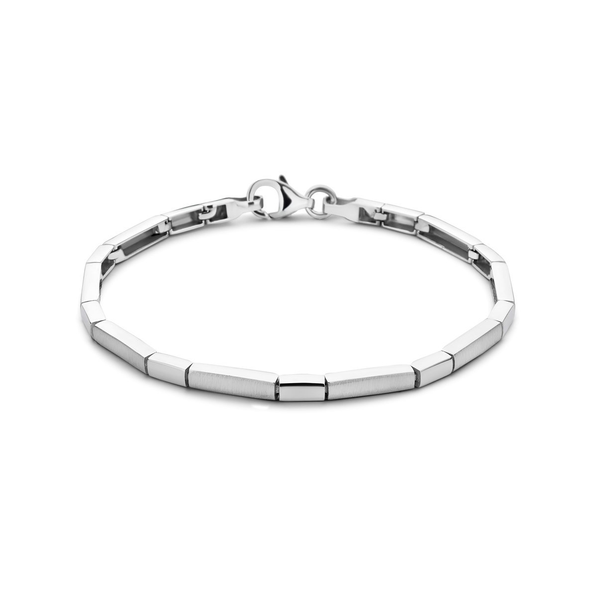 Armband Choker 3,3 Mm 19 Cm Poli/Mat Zilver Gerhodineerd