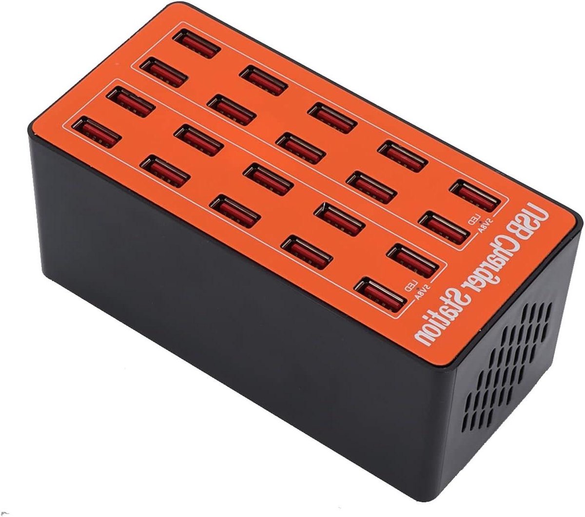 Image of 20 Poorts USB laadstation - Wandstroom Snelle Oplader voor Meerdere Apparaten - 100-240V (EU stekker) .