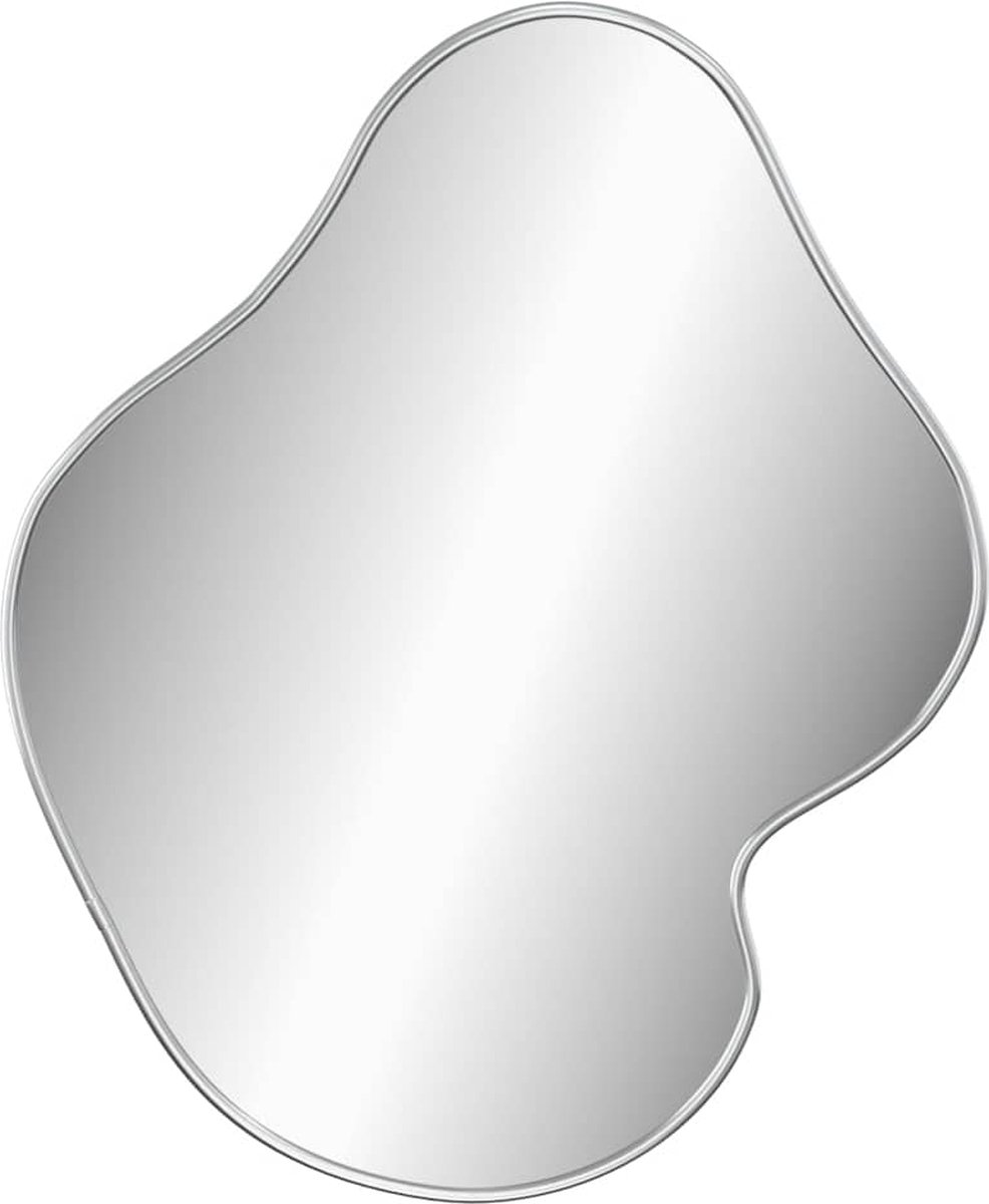 vidaXL - Wandspiegel - 60x50 - cm - zilverkleurig