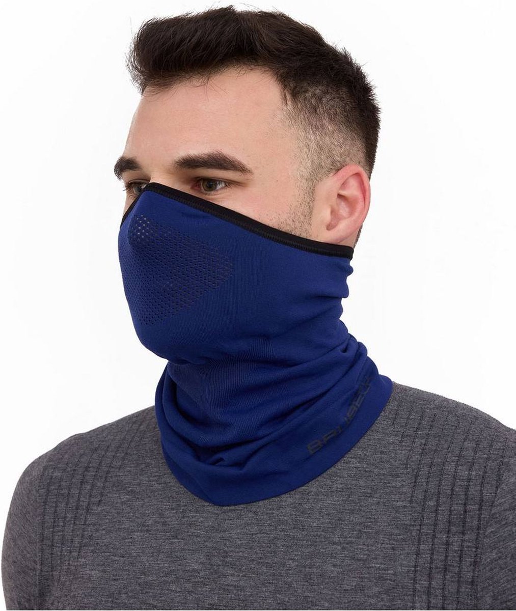 Brubeck Halve Bivakmuts Half Balaclava – Seamless Ademend & Ventilerend – Night Donkerblauw – Unisex