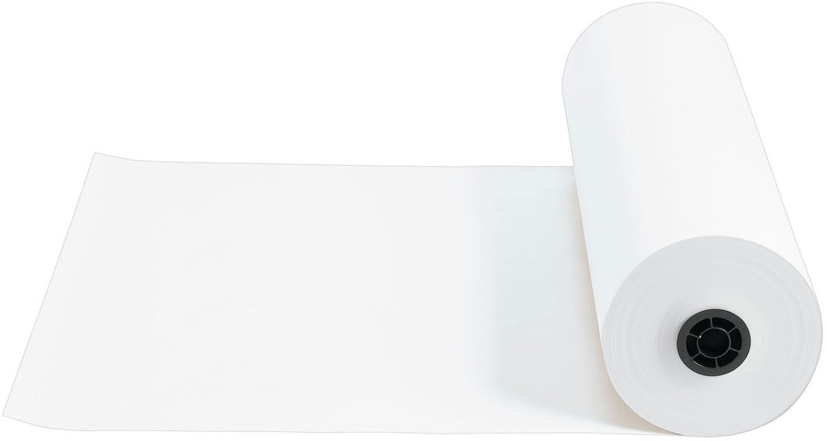 Colorations tekenpapier wit - rol van 305 meter voor kinderen en knutselen.