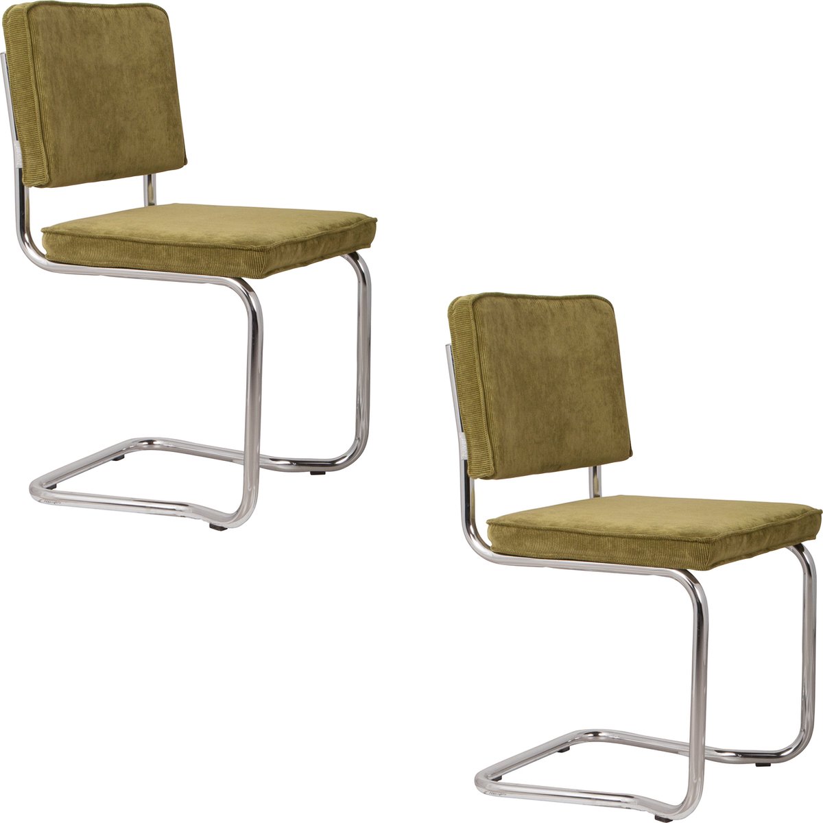 Ridge Kink Rib Eetkamerstoelen Groen - Set van 2