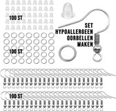 Oorbelhaken 120 stuks 925 zilveren oordraden vishaken oorbel Oorbelhaken 120 stuks 925 zilveren oordraden vishaken oorbel