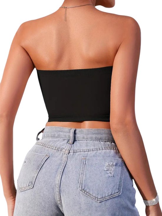 BH Nivard sans armatures - Sans Bracelets - Soutiens-gorge Push -up - Soutien-gorge Comfort - Confortable - Solide - Zwart - Taille XL