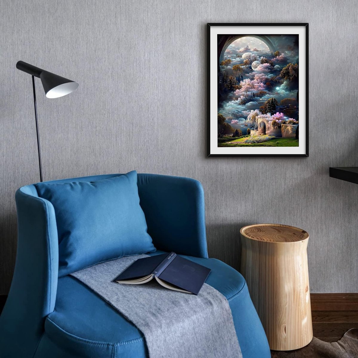 Huntex Diamond Painting Volwassenen - Diamond Painting Kinderen - Diamond Painting Pakket Volledig - WolkenFantasy - 30x40 cm — afbeelding 2